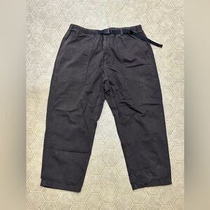 Men’s Large Brown 100% Cotton Gramicci Cropped Wide Leg Rock Climbing Pants